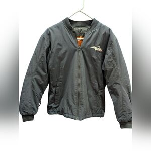 HMK Snowmobile Jacket Bomber Black Gray Women's L Winter Ski Outdoor Technical